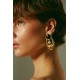 DESPERATE DESIGN ISABEL Earrings Gold Bronze Pearls Black Agate DESPERATE DESIGN ISABEL Earrings Gold Bronze Pearls Black Agate