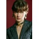 DESPERATE DESIGN CAMILA Choker Necklace Black Pearls Gold Bronze 