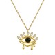 DESPERATE DESIGN MADONNA Pendant Necklace Gold Bronze Black Agate