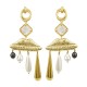 DESPERATE DESIGN SONIA Earrings Gold Bronze White Black Pearls