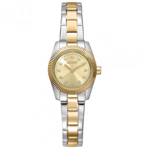 DKNY Mini Ρολόι Γυναικείο Δίχρωμο Ανοξείδωτο Μπρασελέ DK1L125M0045