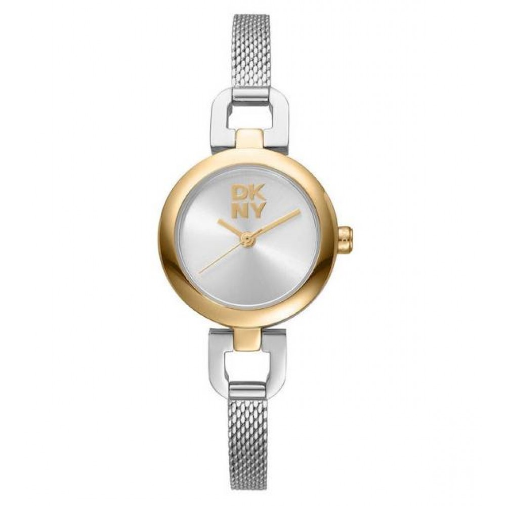 DKNY Milanese Ρολόι Γυναικείο Δίχρωμο Ανοξείδωτο Μπρασελέ DK1L161M00255