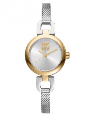 DKNY Milanese Ρολόι Γυναικείο Δίχρωμο Ανοξείδωτο Μπρασελέ DK1L161M00255
