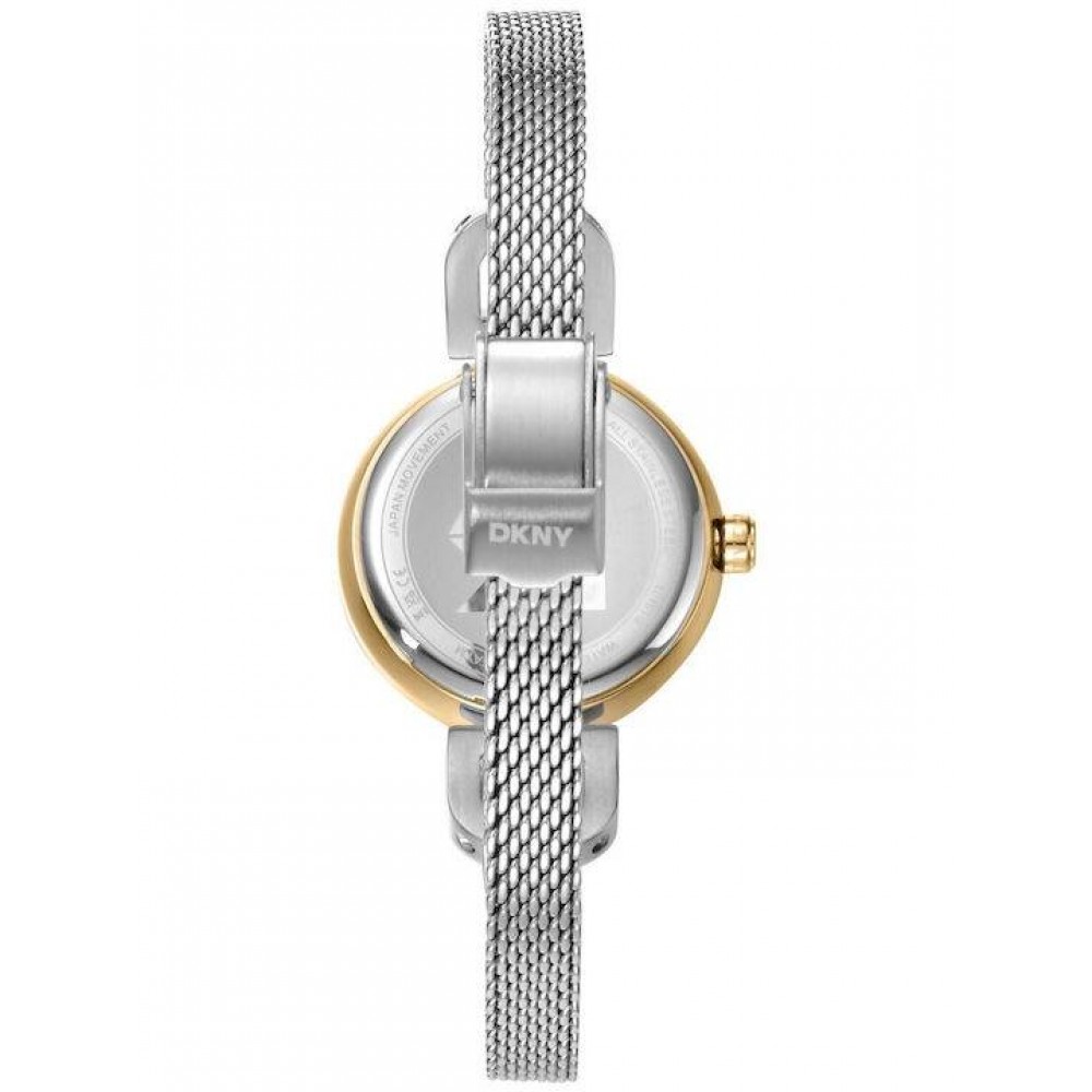 DKNY Milanese Ρολόι Γυναικείο Δίχρωμο Ανοξείδωτο Μπρασελέ DK1L161M00255