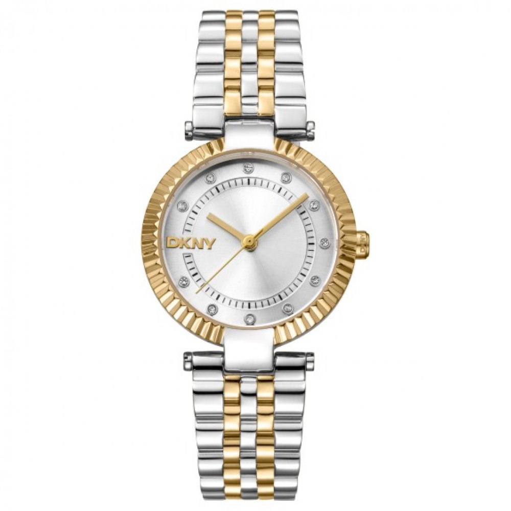 DKNY Essential Glitz Ρολόι Γυναικείο Δίχρωμο Ανοξείδωτο Μπρασελέ DK1L042M0065