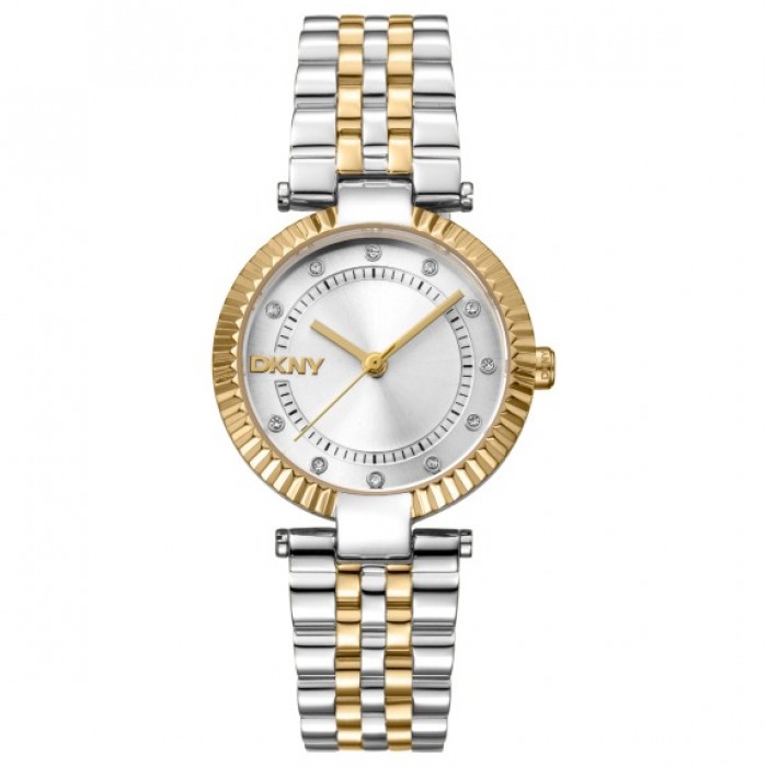 DKNY Essential Glitz Ρολόι Γυναικείο Δίχρωμο Ανοξείδωτο Μπρασελέ DK1L042M0065