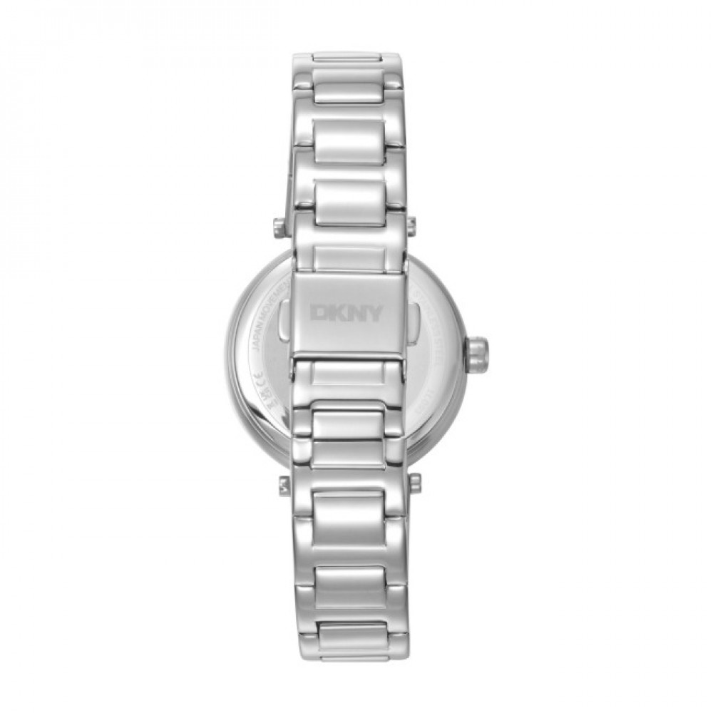 DKNY Evening Ρολόι Γυναικείο Ασημί Ανοξείδωτο Μπρασελέ DK1L093M0035