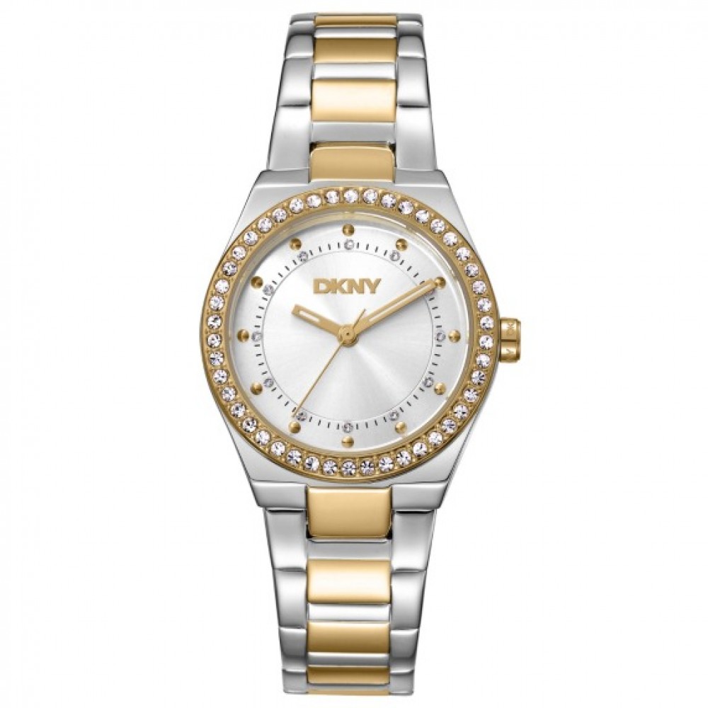 DKNY Evening Ρολόι Γυναικείο Δίχρωμο Ανοξείδωτο Μπρασελέ DK1L100M0125 DKNY Evening Ρολόι Γυναικείο Δίχρωμο Ανοξείδωτο Μπρασελέ DK1L100M0125