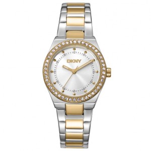 DKNY Evening Ρολόι Γυναικείο Δίχρωμο Ανοξείδωτο Μπρασελέ DK1L100M0125