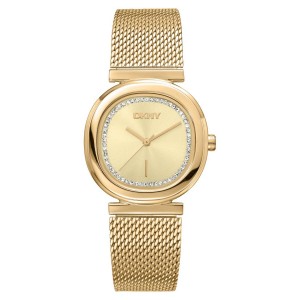 DKNY Evening Ρολόι Γυναικείο Χρυσό Ανοξείδωτο Μπρασελέ DK1L082M0035