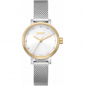 DKNY Soho Mini Ρολόι Γυναικείο Δίχρωμο Ανοξείδωτο Μπρασελέ DK1L037M0055