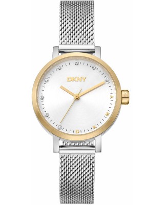 DKNY Soho Mini Ρολόι Γυναικείο Δίχρωμο Ανοξείδωτο Μπρασελέ DK1L037M0055