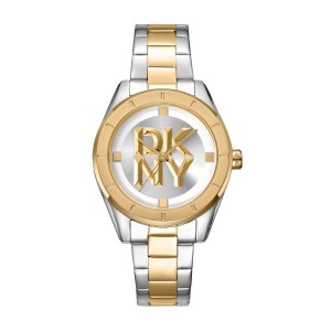 DKNY Chambers Midi Ρολόι Γυναικείο Δίχρωμο Ανοξείδωτο Μπρασελέ DK1L016M0085
