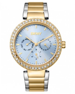DKNY Downtown Glitz Ρολόι Γυναικείο Δίχρωμο Ανοξείδωτο Μπρασελέ DK1L044M0085