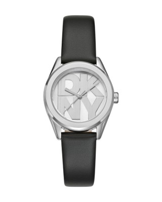 DKNY Logo Set Ρολόι με Βραχιόλι Μαύρο Δερμάτινο Λουρί DK1L145L0015