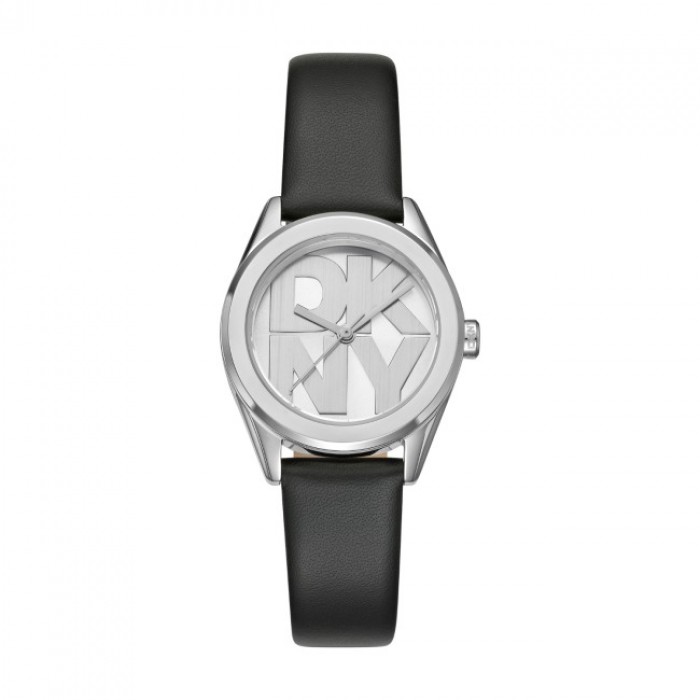 DKNY Logo Set Ρολόι με Βραχιόλι Μαύρο Δερμάτινο Λουρί DK1L145L0015