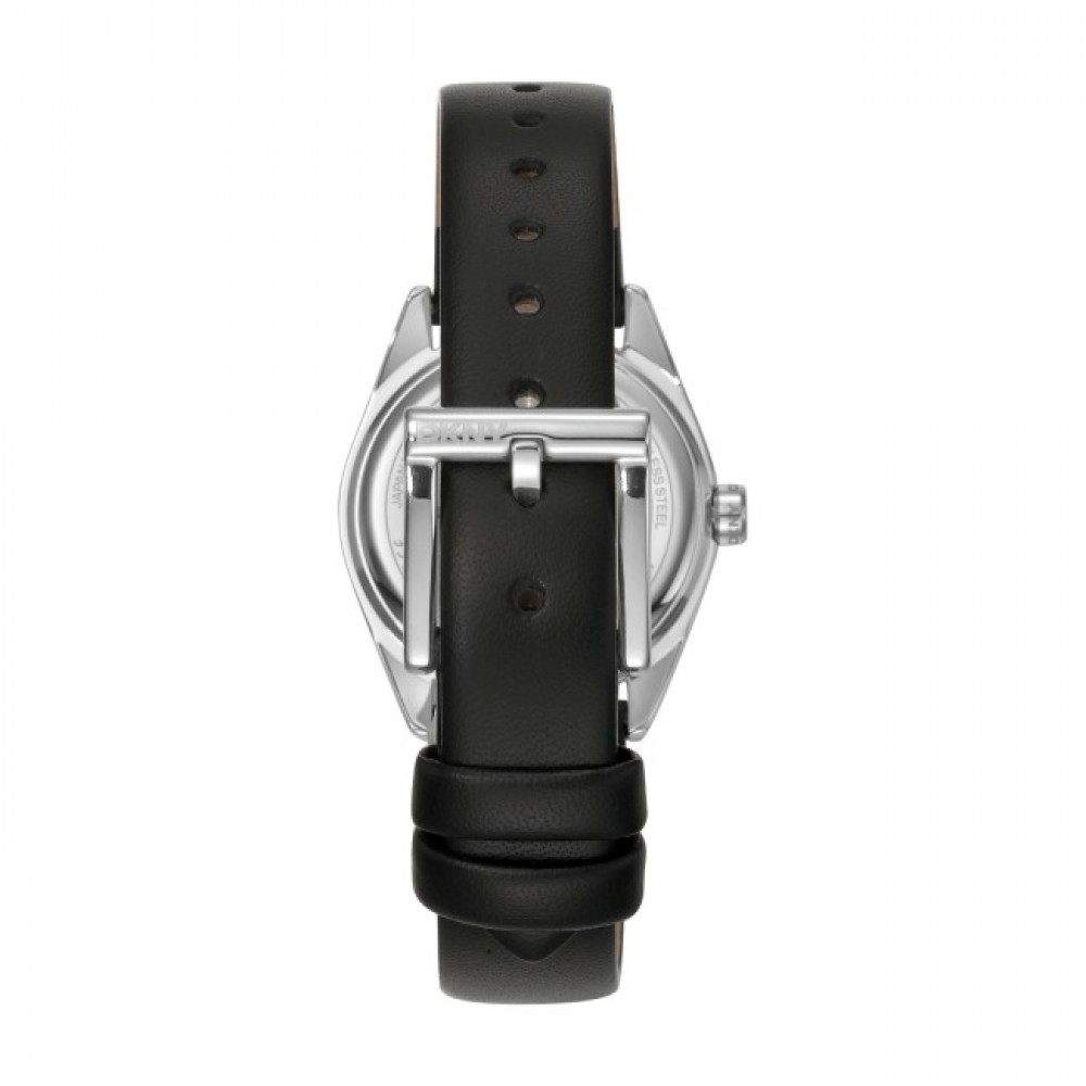 DKNY Logo Set Ρολόι με Βραχιόλι Μαύρο Δερμάτινο Λουρί DK1L145L0015