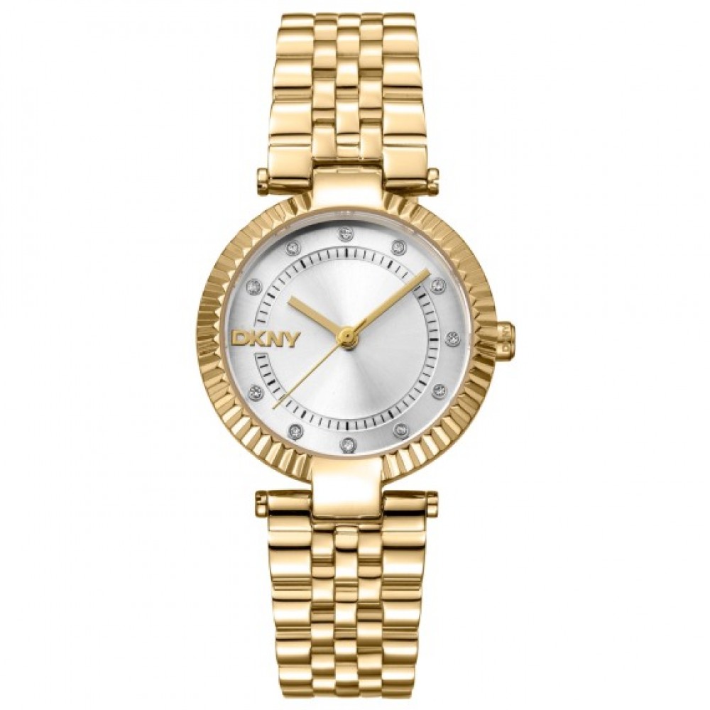 DKNY Essential Glitz Ρολόι Γυναικείο Χρυσό Ανοξείδωτο Μπρασελέ DK1L042M0105