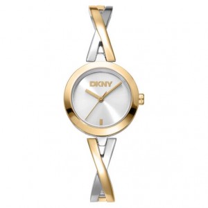 DKNY Half Bangle Ρολόι Γυναικείο Δίχρωμο Ανοξείδωτο Μπρασελέ DK1L170M0025