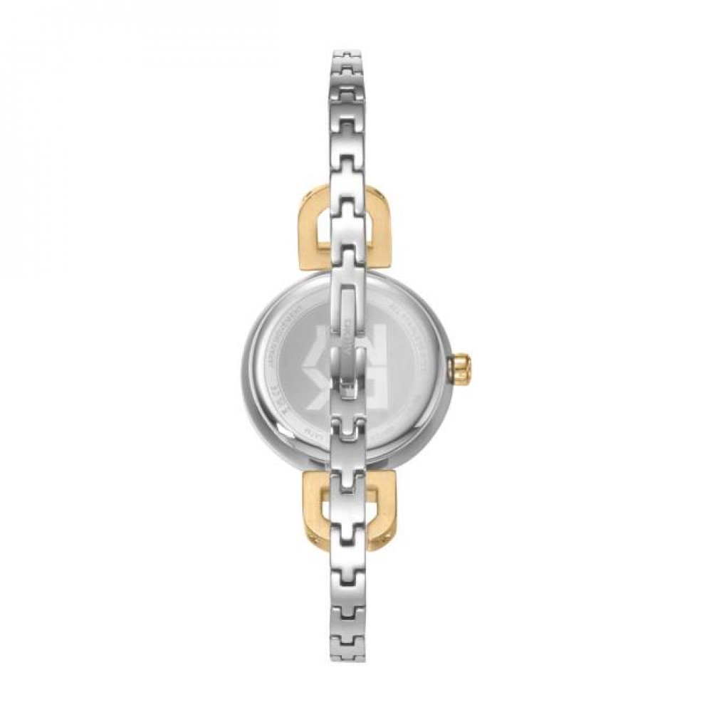 DKNY Half Bangle Ρολόι Γυναικείο Δίχρωμο Ανοξείδωτο Μπρασελέ DK1L170M0025