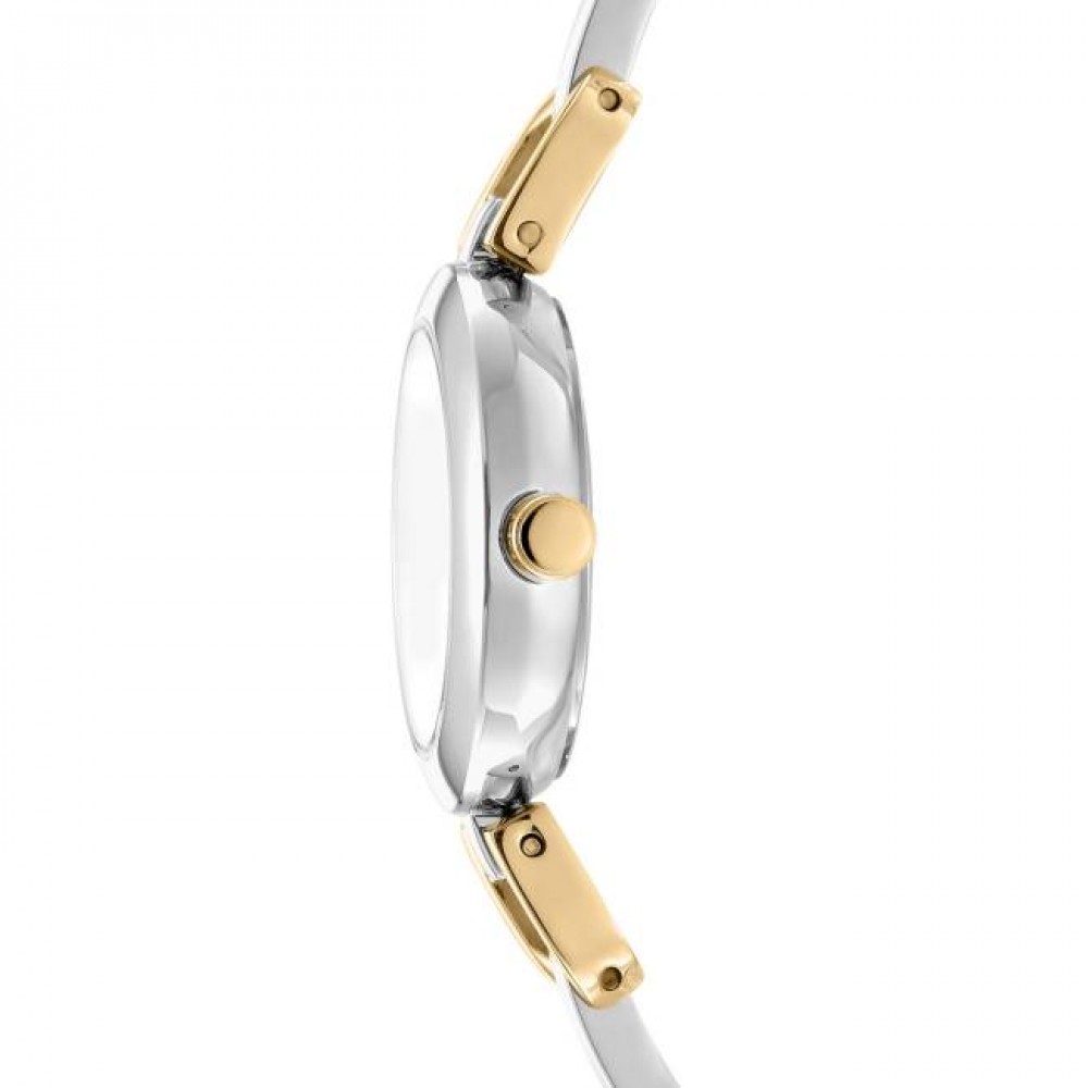 DKNY Half Bangle Ρολόι Γυναικείο Δίχρωμο Ανοξείδωτο Μπρασελέ DK1L170M0025
