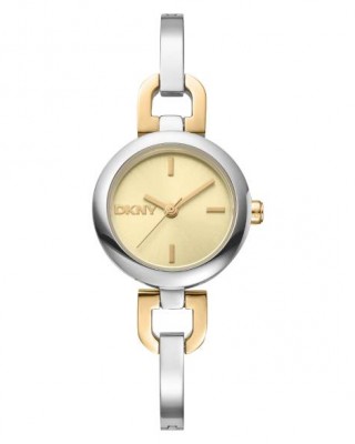 DKNY Open Link Ρολόι Γυναικείο Δίχρωμο Ανοξείδωτο Μπρασελέ DK1L161M0065