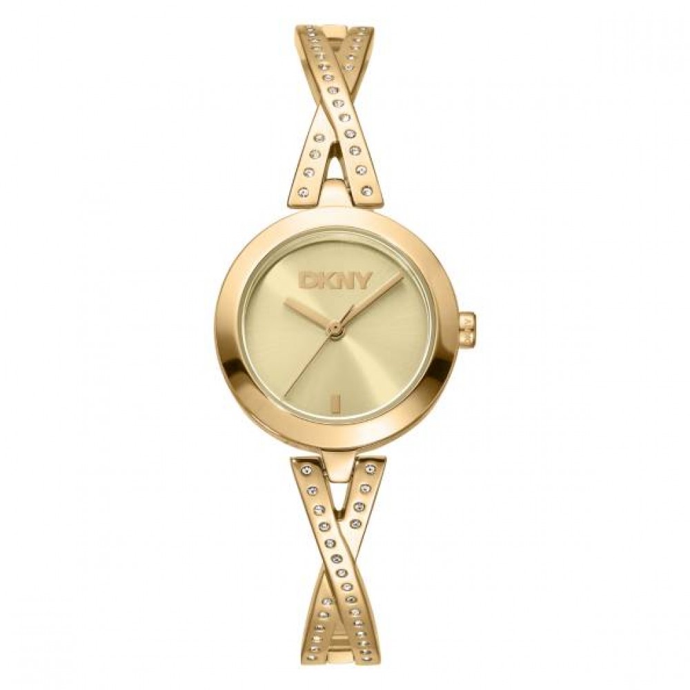 DKNY Half Bangle Ρολόι Γυναικείο Χρυσό Ανοξείδωτο Μπρασελέ DK1L170M0225