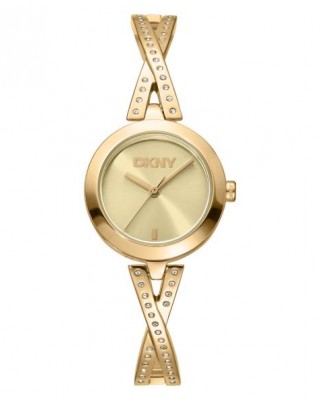 DKNY Half Bangle Ρολόι Γυναικείο Χρυσό Ανοξείδωτο Μπρασελέ DK1L170M0225