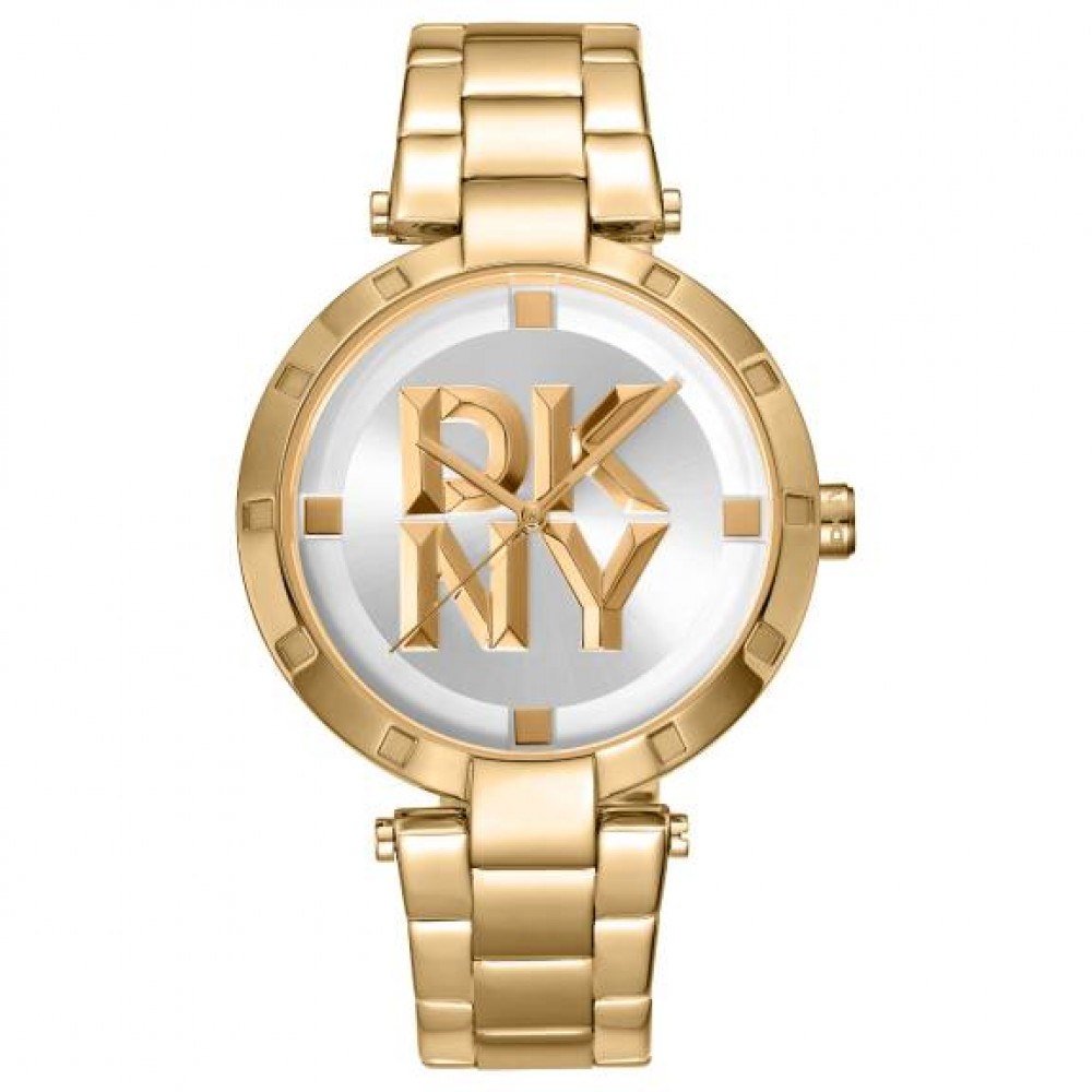 DKNY Essential Logo Ρολόι Γυναικείο Δίχρωμο Ανοξείδωτο Μπρασελέ DK1L041M0065