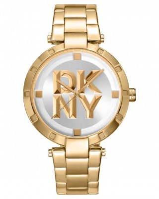 DKNY Essential Logo Ρολόι Γυναικείο Δίχρωμο Ανοξείδωτο Μπρασελέ DK1L041M0065