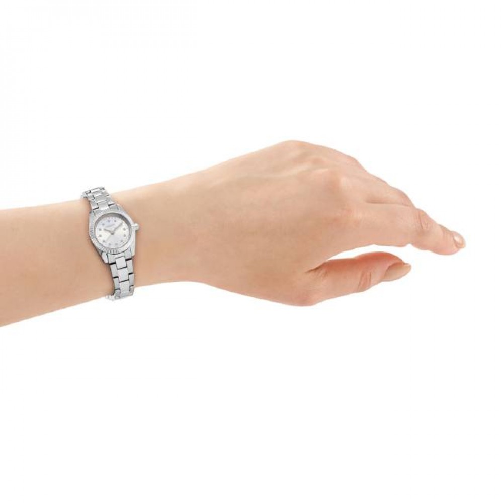 DKNY Mini Ρολόι Γυναικείο Ασημί Ανοξείδωτο Μπρασελέ DK1L125M0015