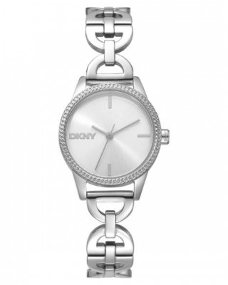 DKNY Open Link Ρολόι Γυναικείο Ασημί Ανοξείδωτο Μπρασελέ DK1L113M0215