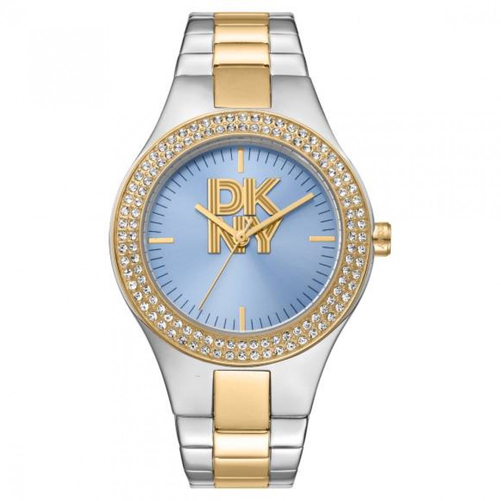 DKNY Parsons Glitz Ρολόι Γυναικείο Δίχρωμο Ανοξείδωτο Μπρασελέ DK1L025M0085
