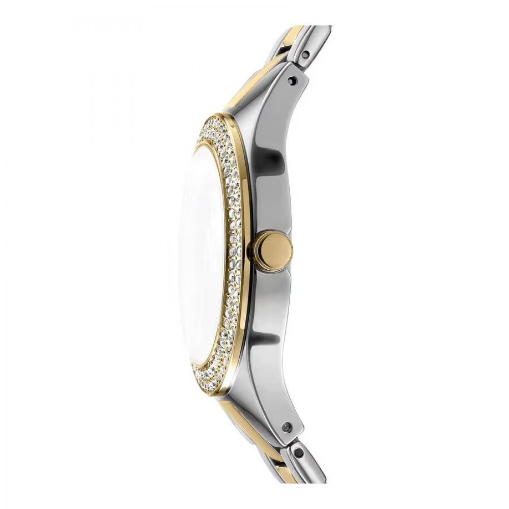 DKNY Parsons Glitz Ρολόι Γυναικείο Δίχρωμο Ανοξείδωτο Μπρασελέ DK1L025M0085