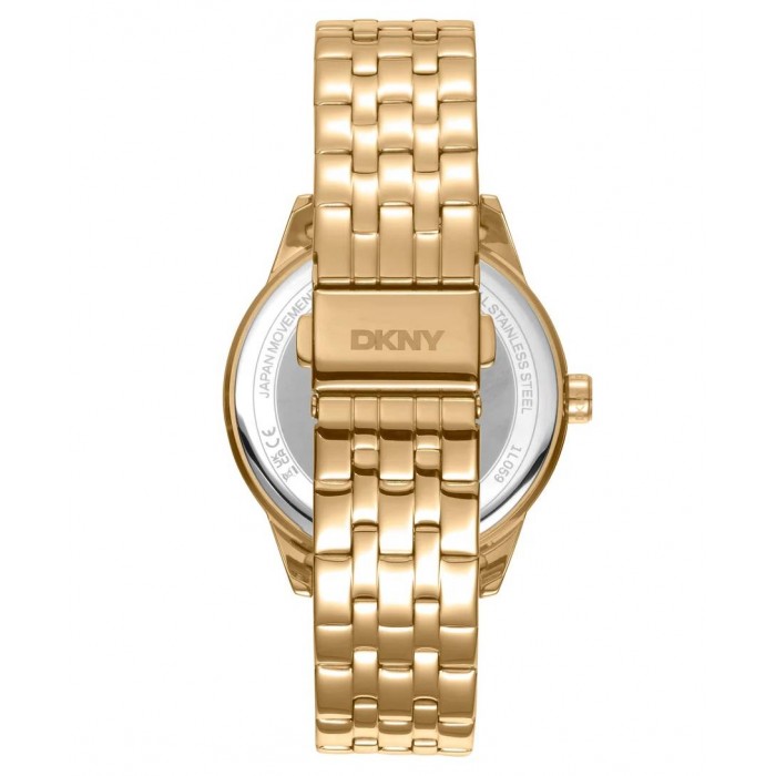DKNY Parsons Glitz Ρολόι Γυναικείο Χρυσό Ανοξείδωτο Μπρασελέ DK1L059M0055