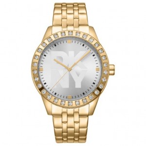 DKNY Parsons Glitz Ρολόι Γυναικείο Χρυσό Ανοξείδωτο Μπρασελέ DK1L059M0055