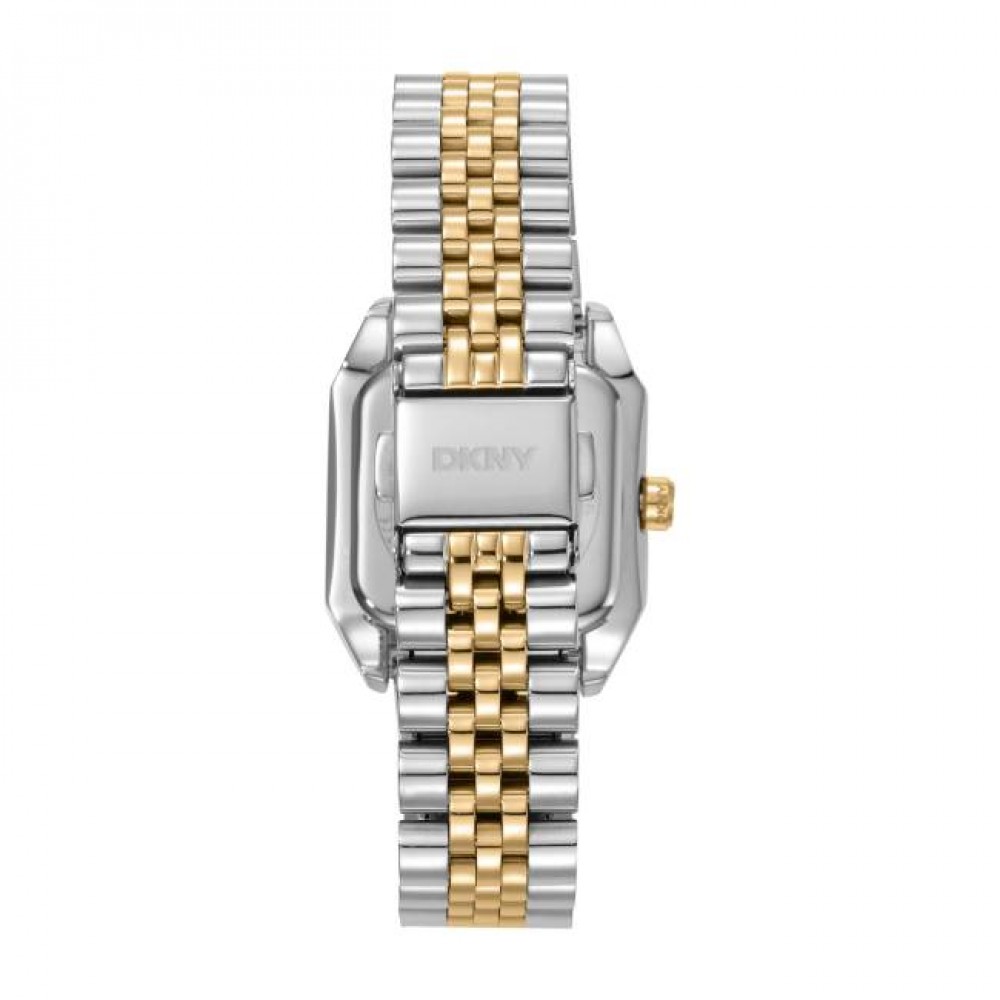 DKNY Signature Shape Ρολόι Γυναικείο Δίχρωμο Ανοξείδωτο Μπρασελέ DK1L154M0095