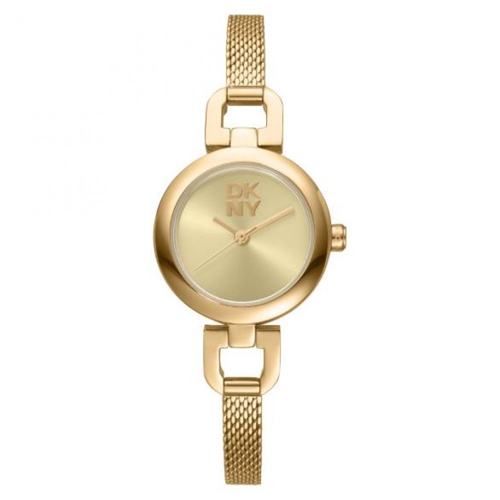 DKNY Milanese Ρολόι Γυναικείο Χρυσό Ανοξείδωτο Μπρασελέ DK1L161M0235