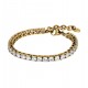 DYRBERG/KERN COBRA Tennis Bracelet Βραχιόλι Επιχρυσωμένo Λευκά κρύσταλλα 460563