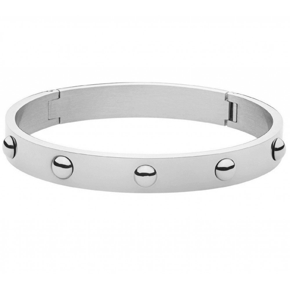 DYRBERG/KERN DOTT SS SILVER Βραχιόλι Χειροπέδα Ασημί ατσάλι 338192