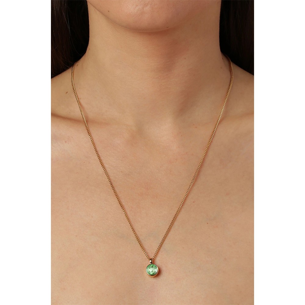 DYRBERG/KERN ETTE Κολιέ Επιχρυσωμένο ατσάλι Πράσινα κρύσταλλα 460511