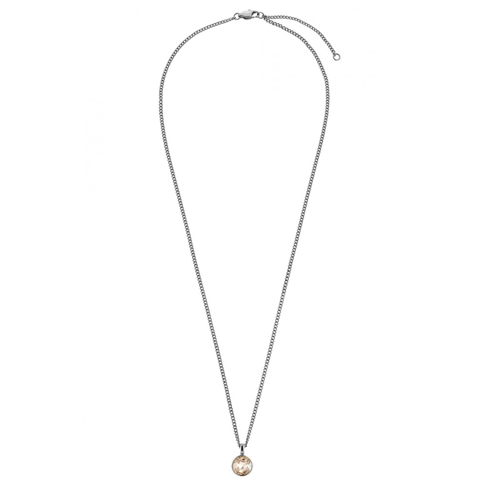 DYRBERG/KERN ETTE Κολιέ Ασημί ατσάλι Sand κρύσταλλο 460091