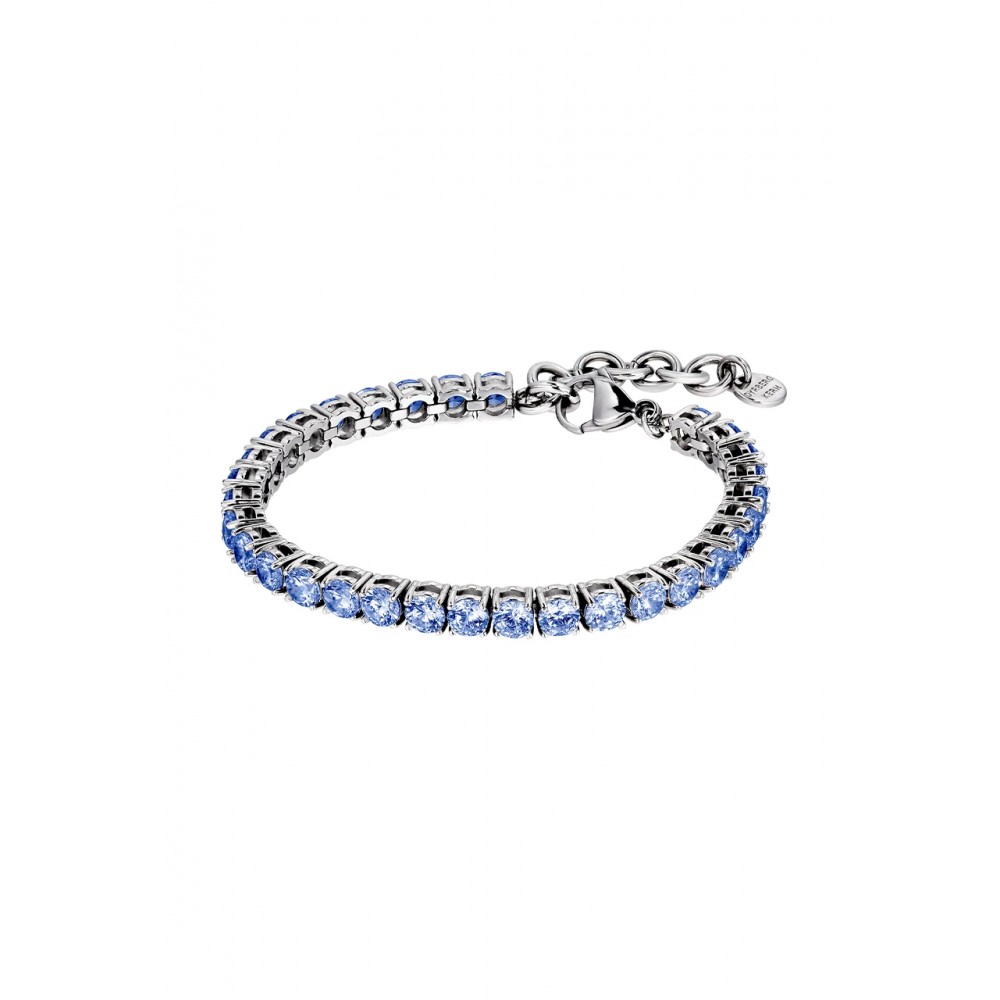 DYRBERG/KERN COBRA Tennis Bracelet Βραχιόλι Ασημί Μπλε κρύσταλλα 480146
