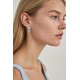 DYRBERG/KERN CURRA Σκουλαρίκια Ασημί με Λευκά κρύσταλλα 480086