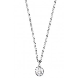 DYRBERG/KERN JEMMA Κολιέ Ασημί ατσάλι Λευκό κρύσταλλο 350859