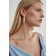 DYRBERG/KERN MAYHEM Σκουλαρίκια Χρυσά με Πέρλες Λευκά κρύσταλλα 480042