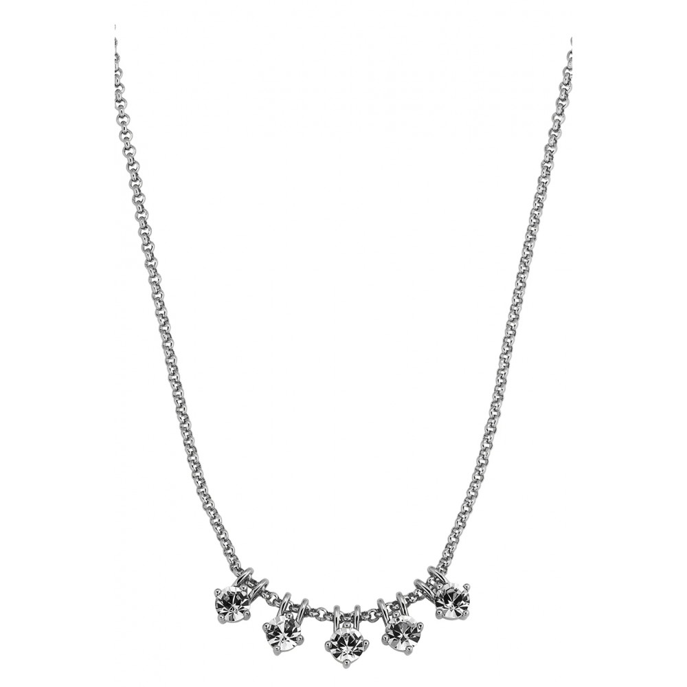 DYRBERG/KERN PHILA Κολιέ Ασημί ατσάλι Λευκά κρύσταλλα 480113