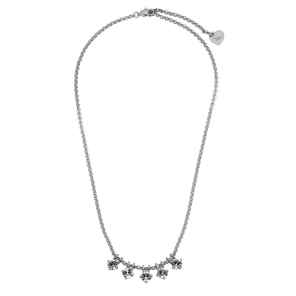 DYRBERG/KERN PHILA Κολιέ Ασημί ατσάλι Λευκά κρύσταλλα 480113