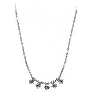 DYRBERG/KERN PHILA Κολιέ Ασημί ατσάλι Λευκά κρύσταλλα 480113