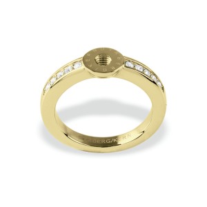 DYRBERG/KERN Ring Crystals Χρυσή Γάμπα Δαχτυλιδιού Λευκά Κρύσταλλα 351434